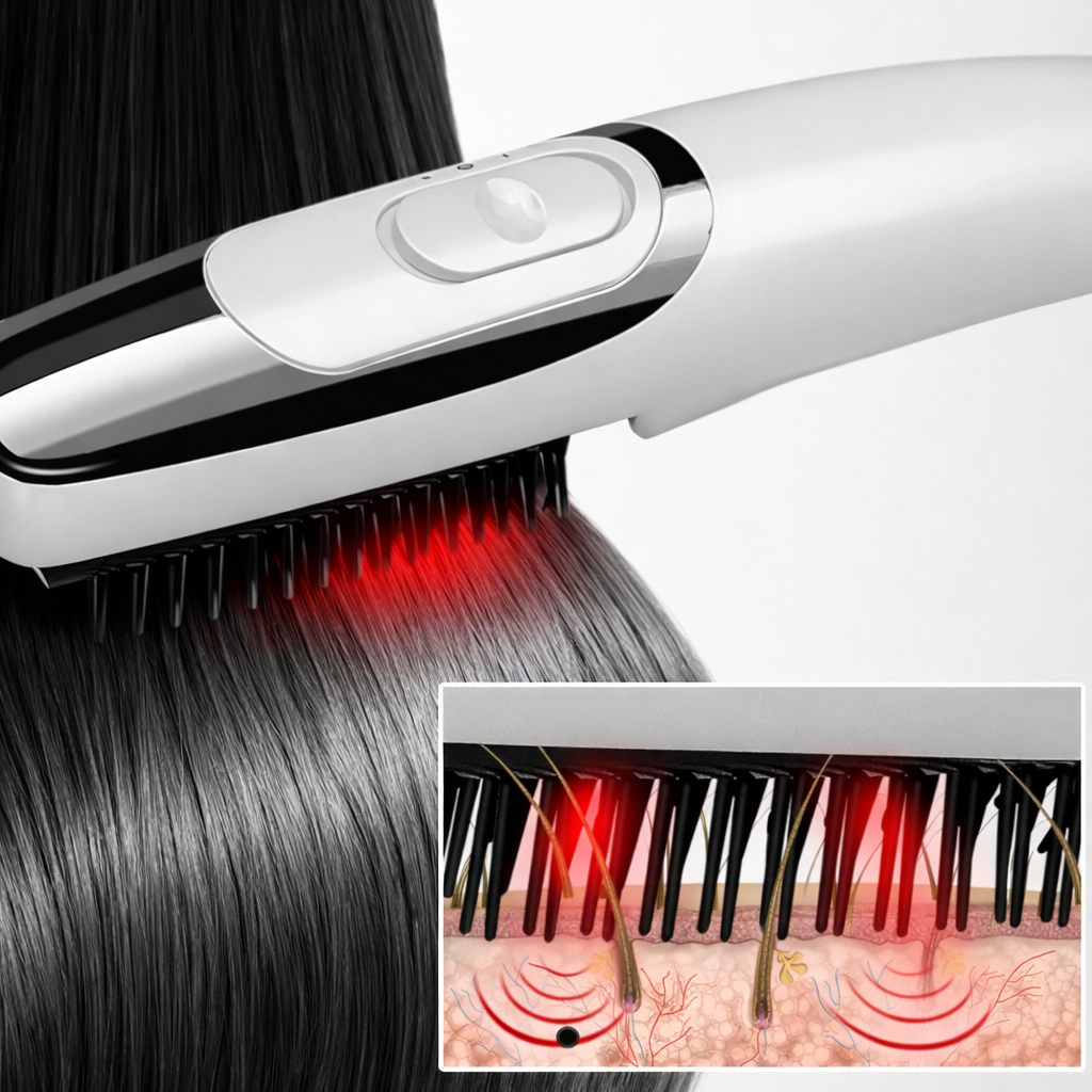 Cepillo Anticaída con LedTerapia y Vibración