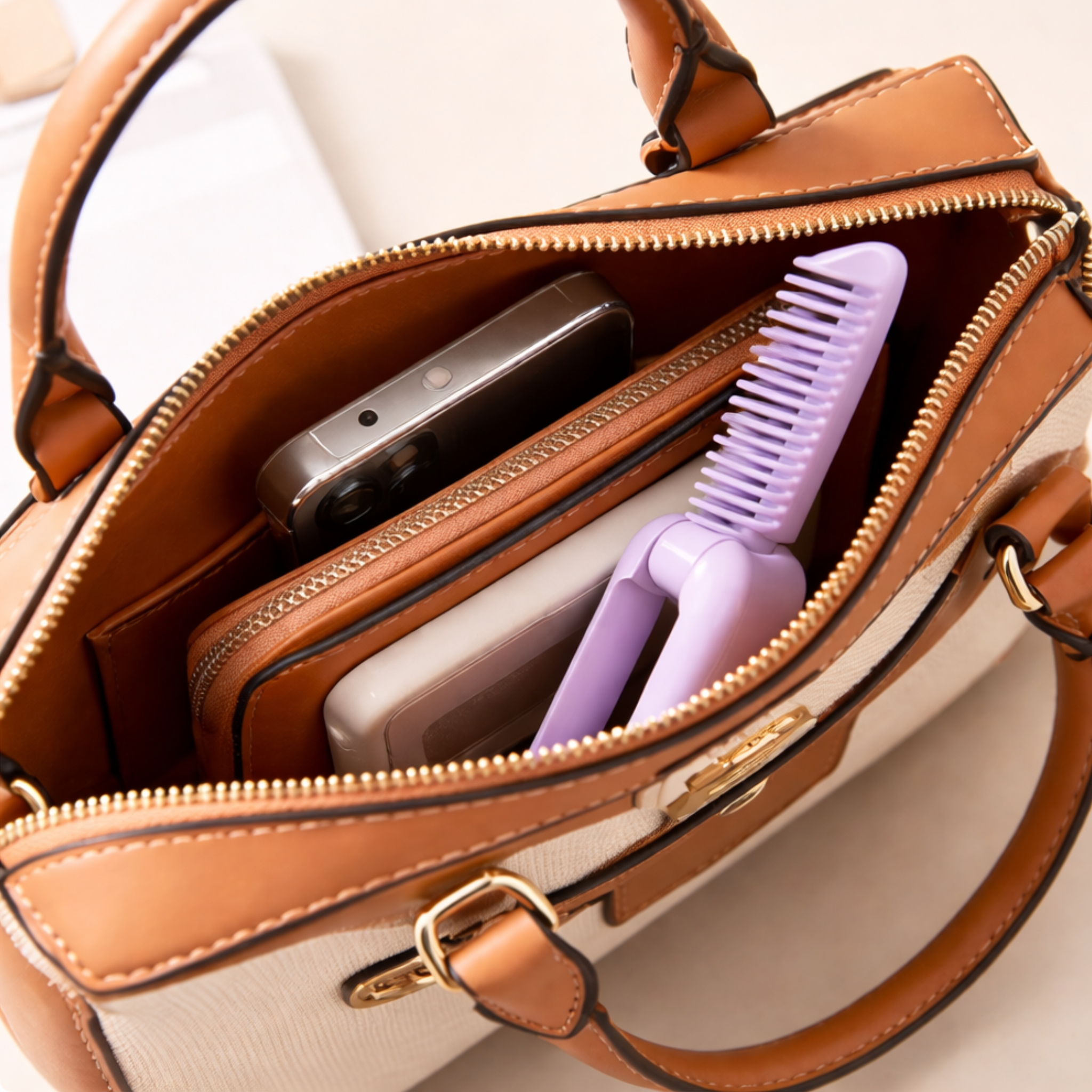 Cepillo Alisador Portátil Plegable